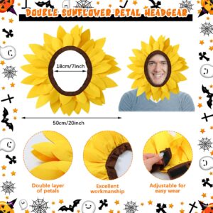 ramede Halloween Flower Pot Costume Cosplay Women's Sunflower Costume with Headpiece for Garden Theme Party (Adult Size)