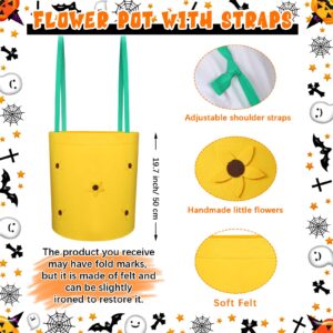 ramede Halloween Flower Pot Costume Cosplay Women's Sunflower Costume with Headpiece for Garden Theme Party (Adult Size)