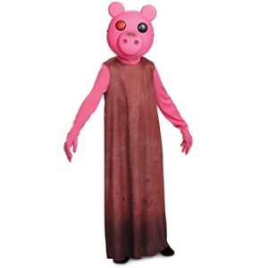 piggy costume for kids, official piggy video game costume outfit and mask, size (7-8)