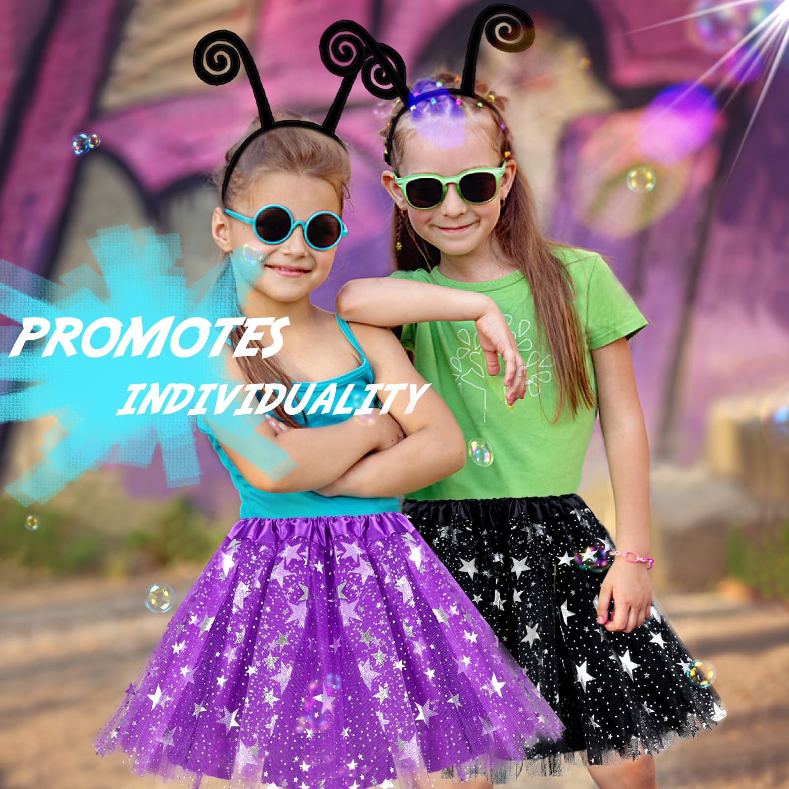 iROLEWIN Kids Butterfly-Wings-Costume for Toddler Girls Halloween-Costume Fairy-Dress-Up Tutu Headband Bug Toys Party Gifts