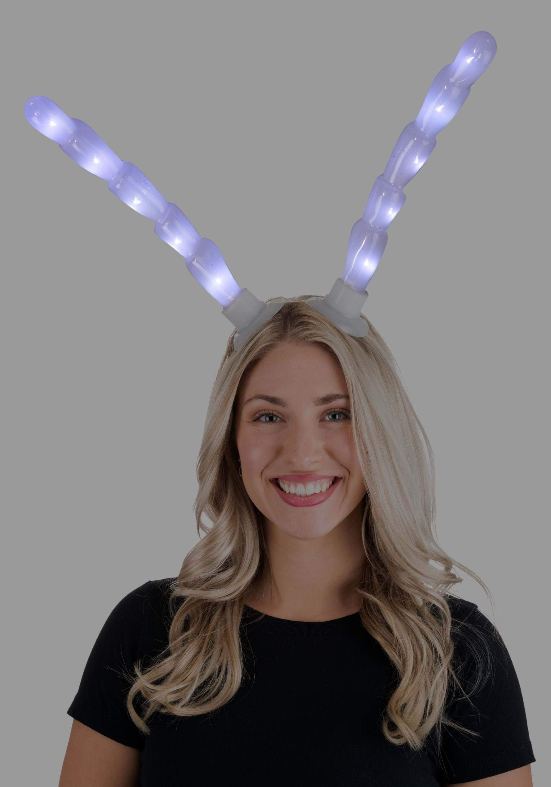 elope White Light-Up Insect Bug Antennae Costume Headband for Adults and Teens