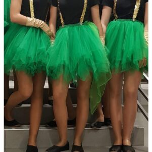 Bbonlinedress Women's Mini Tulle Halloween Skirt Vintage Adult Ballet Tutu Skater Skirt for Cosplay Party Green S-1