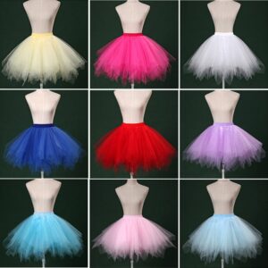 Bbonlinedress Women's Mini Tulle Halloween Skirt Vintage Adult Ballet Tutu Skater Skirt for Cosplay Party Green S-1