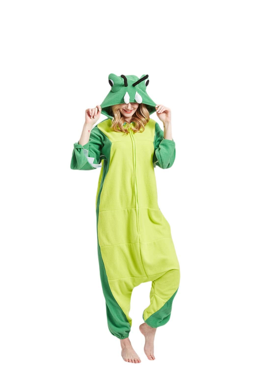 DarkCom Adult Onesie Christmas Pajamas Animal Halloween Costume Green Mantis Cosplay One Piece Unisex Homewear X-Large