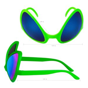 Beelittle Alien Costume Glasses with Martian Antenna Headband Boppers for Adults Kids Party Favors 2 Pcs