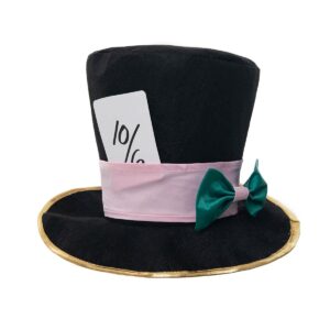 Nuoqi Girls Mad Hatter Costume Mad Hatter Tea Party Costume Halloween Dress with Hat M