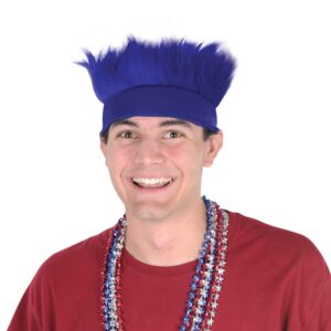 Beistle Blue Hairy Costume Headband-1 Pc, one size (60277-B)