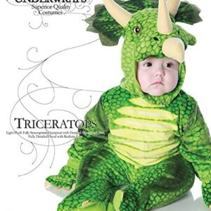 Underwraps Costumes Baby's Triceratops Costume Jumpsuit, Green, X-Large (4-6 Yrs)