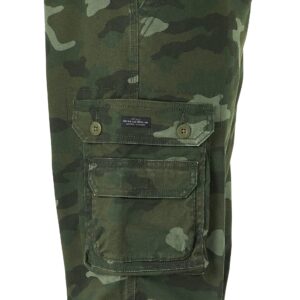 Lee Men's Wyoming Relaxed Fit Cargo Pant, Green Camo, 40W x 32L