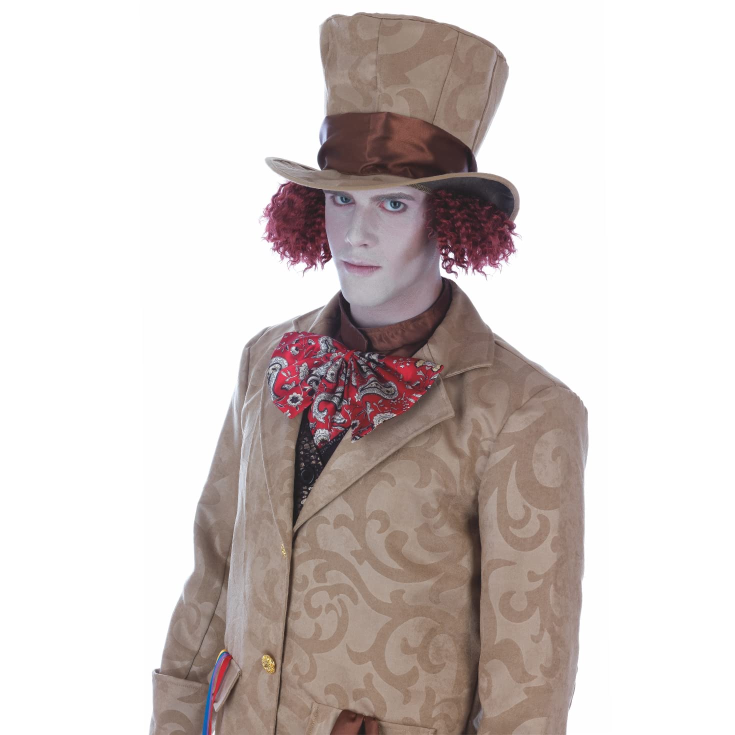 fun shack Hatter Costume Men, Wonderland Mens Hatter Halloween Costume, Book Character Costumes For Adults, X-Large