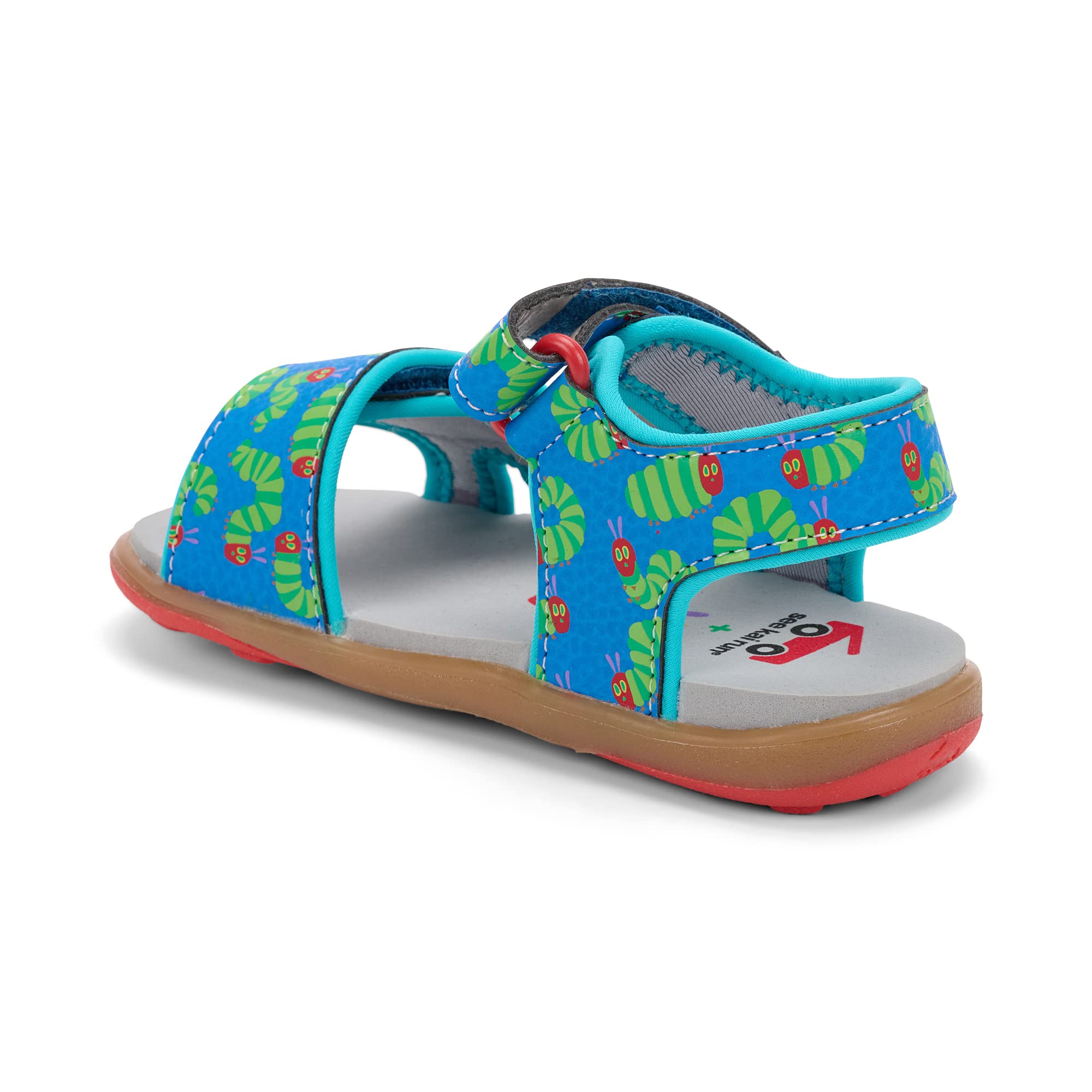 See Kai Run - Jetty III Water-Friendly Sandal for Little Kids, Very Hungry Caterpillar, Little Kid 11