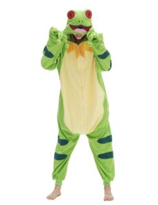 vavalad unisex adult onesie animal cosplay one piece pajama sleepwear halloween christmas custume for women men teens, green