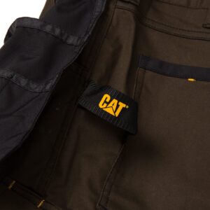 Caterpillar Men's H2O Defender Water Resistant Work Pants with Reinforced Knees, Bellowed Cargo Pocket and Tool Bags, Dark Earth/Black, 34/30