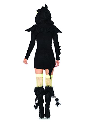 Leg Avenue Women's Cozy Dragon Costume, Black, Small