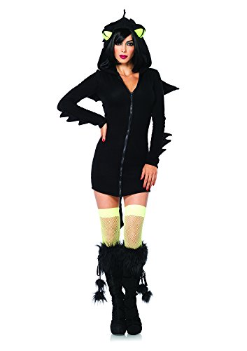 Leg Avenue Women's Cozy Dragon Costume, Black, Small