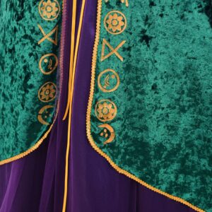 1791's lady Women Green Velvet Dress Halloween Witch Cosplay Costume