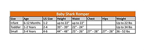 Rubie's unisex child Rubies Baby Shark With Sound Chip Costume, As Shown, Infant US