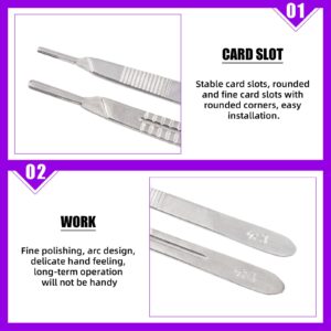 Swpeet 42Pcs 4 Styles #10#11#12#15 Scalpel Blades Surgical Grade Blades with #3 Scalpel Knife Handle Assortment Kit, Biology Lab Knives for Biology Lab Anatomy, Practicing Cutting, Sculpting