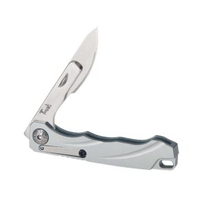 Tungyi Daily Pocket Folding Utility Knife with 10 Replaceable Quick Change Blades, Ultra Compact and Lightweight (Grey)