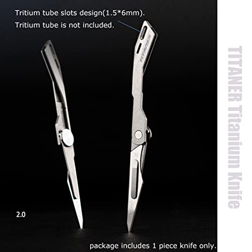 TITANER Titanium Utility Knife Scalpel Knife EDC Tool Knife with #24 Blade