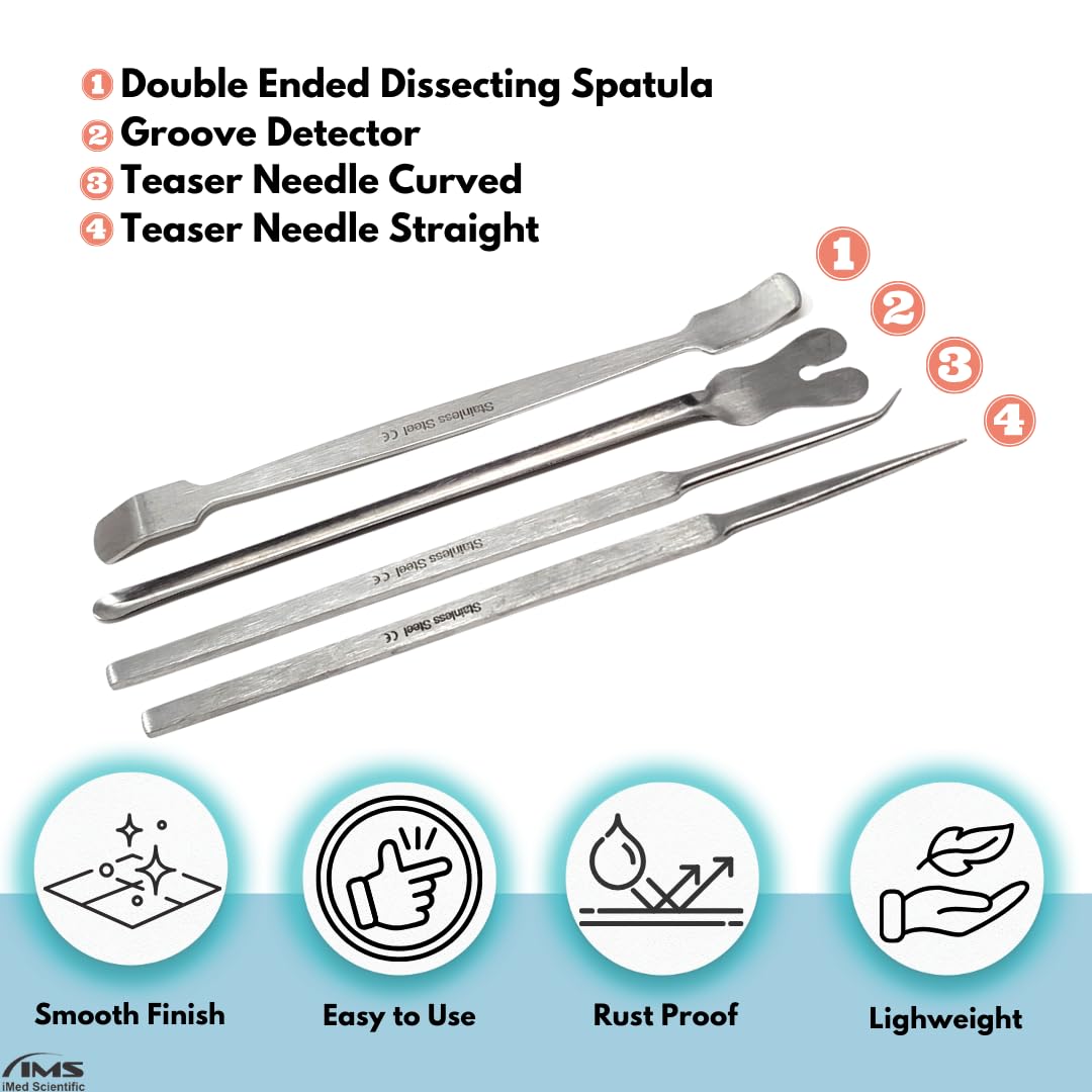 IMED Scientific 45 Pcs Advanced Dissection Kit Biology Lab Anatomy Dissecting Set Comes With Stainless Steel Scalpel Knife Handle Blades Used for Medical Students and Veterinary Training