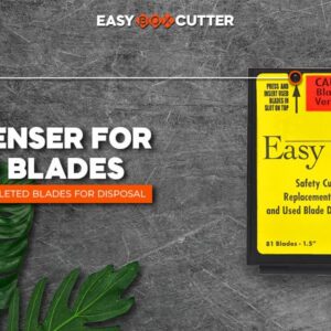 Easy Box Cutter Standard Replacement Blades, 81 Count - Utility Knife Blade, Box Cutter Blades, Standard, Premium Carbon Steel, Extended Durability