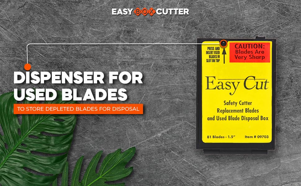 Easy Box Cutter Standard Replacement Blades, 81 Count - Utility Knife Blade, Box Cutter Blades, Standard, Premium Carbon Steel, Extended Durability