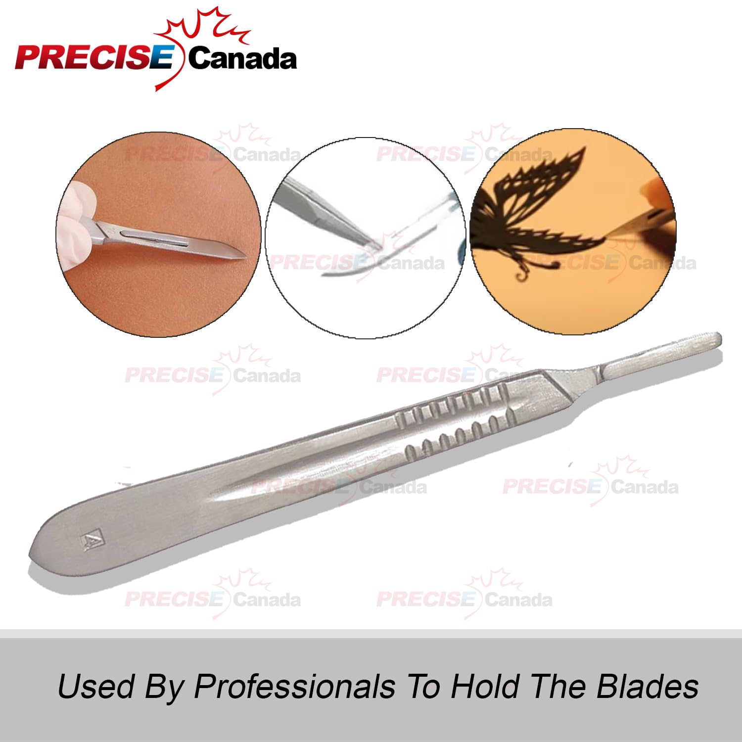 1 STAINLESS STEEL SCALPEL KNIFE HANDLE #4 WITH 20 STERILE SCALPEL BLADES #22 & #24 (PC BRAND)