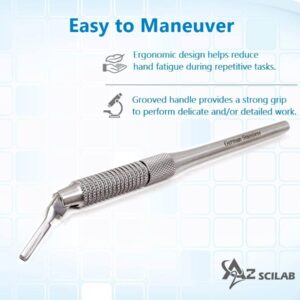 Premium Quality Scalpel Handle, Stainless Steel Lightweight Knife Handle for Laboratory Hospital Home Use - Durable Blade Handle for Craft, DIY Hobby Projects, Carving (Adjustable #3)