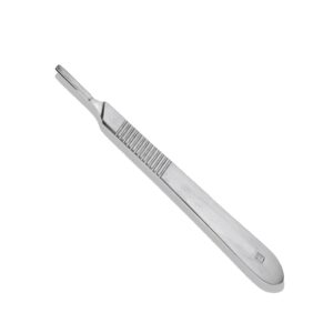 1 Stainless Steel Scalpel Knife Handle #3 With 20 Sterile Scalpel Blades #10 & #12 (Pc Brand)