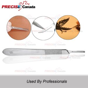 1 Stainless Steel Scalpel Knife Handle #3 With 20 Sterile Scalpel Blades #10 & #12 (Pc Brand)