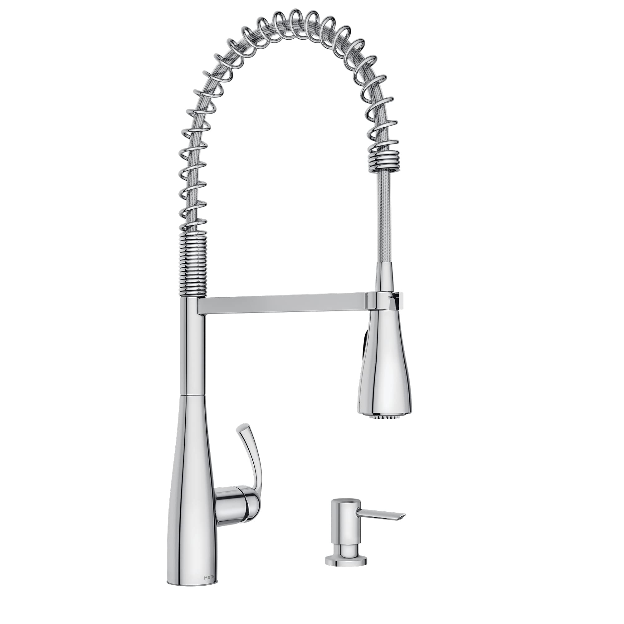 Moen Essie Chrome One-Handle High Arc Pulldown Kitchen Faucet, 87814