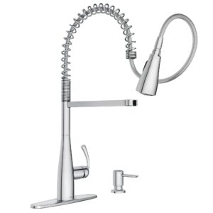 Moen Essie Chrome One-Handle High Arc Pulldown Kitchen Faucet, 87814