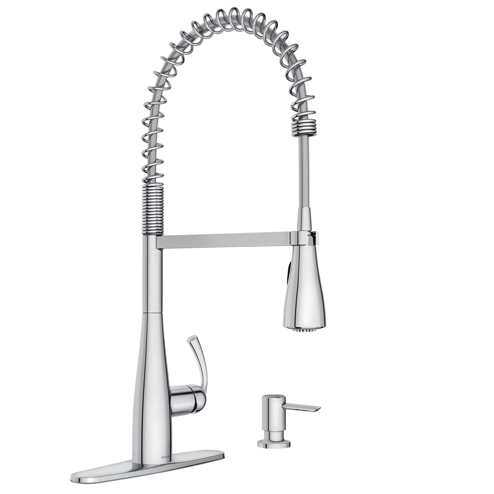 Moen Essie Chrome One-Handle High Arc Pulldown Kitchen Faucet, 87814