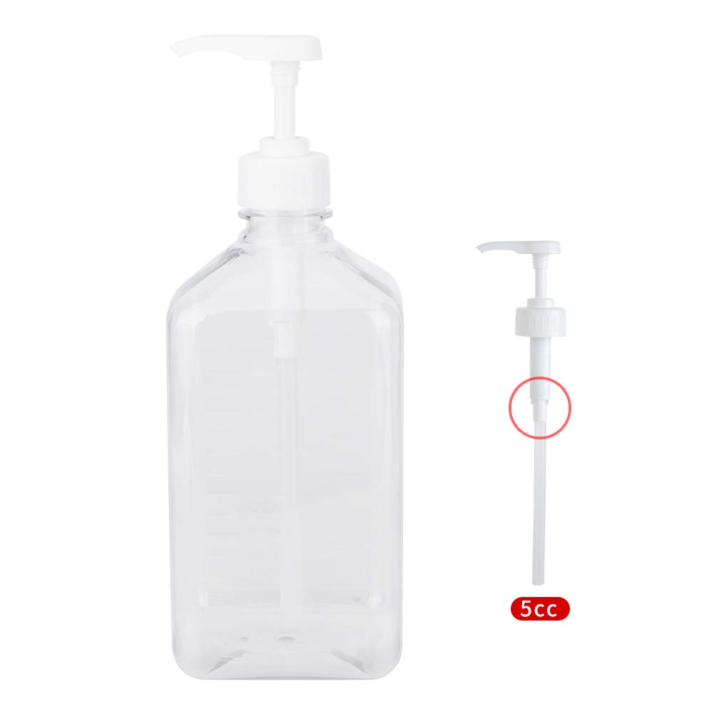 1600ml Simple Press Pump Bottle, Empty Syrup Ketchup Sauces Condiment Containers, Plastic Coffee Syrup Dispenser for Coffee Bar, Coffee Pump Dispenser, Food Dispenser for Home Kitchen