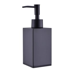 Heouty Soap Dispenser with 304 Stainless Steel Pump and Bottle 12OZ, Hand Soap Dispenser for Bathroom,Dish Soap Dispenser for Kitchen Refillable and Rust-resistant,(Black)