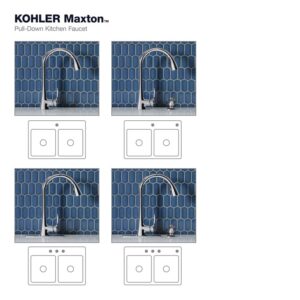 KOHLER R26281-SD-VS Maxton Touchless Pull-Down Kitchen Faucet with Soap Dispenser, Kitchen Sink Faucet with Pull Down Sprayer, Touchless Activation Faucet, Vibrant Stainless