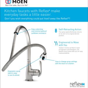 Moen S71708CSL Ascent One-Handle High Arc Pulldown Kitchen Faucet Featuring Reflex, Classic Stainless