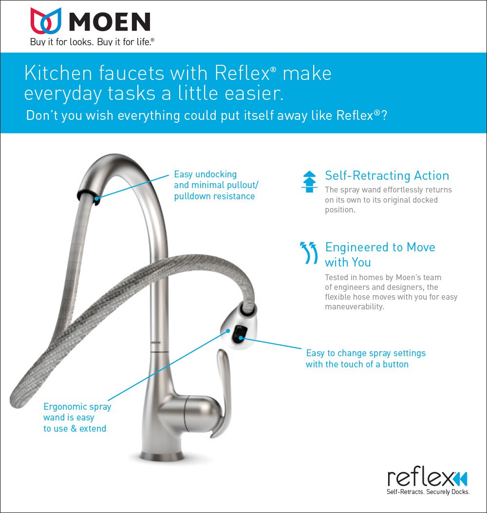 Moen S71708CSL Ascent One-Handle High Arc Pulldown Kitchen Faucet Featuring Reflex, Classic Stainless