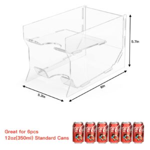 Soda Can Organizer for Refrigerator, Acrylic Rolling Can Organizer Dispenser, Auto Beverage Can Holder Rack, Can Storage Organizer, Can Drink Holder for Canned Food Beer 12oz Standard Cans