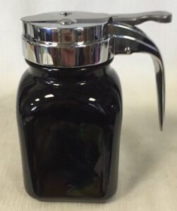 honey/syrup dispenser - mosser glass usa (black)