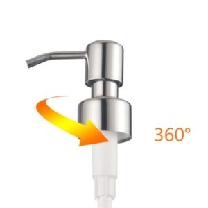 Plastic Soap Dispenser Foaming Dispenser 2pcs Stainless Steel soap and Lotion Replacement Pump dispensers for Lotion Oil Shampoo Hand soap Bottles Pump Bottle Dispenser Liquid Dispenser