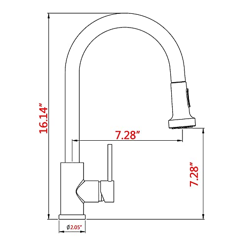 Cesicia Kitchen Faucet Set,Kitchen Sink Faucets with Pull Down Sprayer and Soap Dispenser,High Arc Tall Modern Single Handle Stainless Steel with 2 Modes,Matte Black