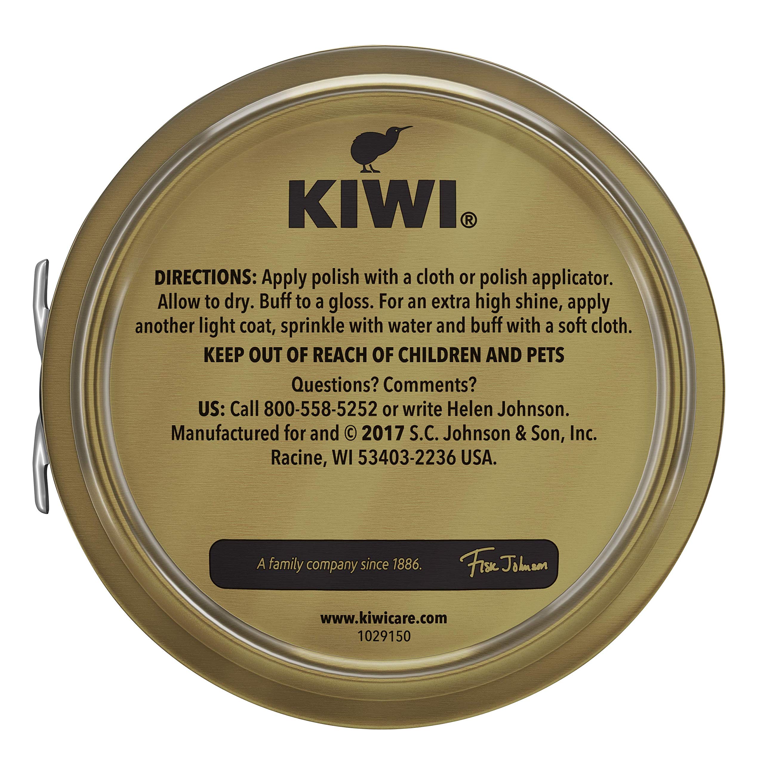 KIWI Black Parade Gloss Shoe Polish and Shine | Leather Shoe Care for Dress Shoes and Boots | Carnuba Wax | 2.5 Oz