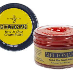 Meltonian Cream | Scarlet 022 | Quality Shoe Polish for Leather | Use on Boots, Shoes, Purses, Furniture | Cream Based Shoe Polish | Leather Conditioner | 1.7 OZ Jar