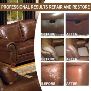 Plextone DIY for Small Leather Repair and Vinyl Repair Kit - Patch Leather and Vinyl with Ease for Car Seats, Shoes, Couches, Repair and More. (Brown)