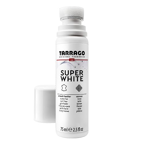 Tarrago Super White- Shoe Whitener Instant Cleaner for Sneakers with Applicator Tip for Leather Renew 75mL