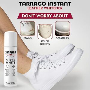 Tarrago Super White- Shoe Whitener Instant Cleaner for Sneakers with Applicator Tip for Leather Renew 75mL