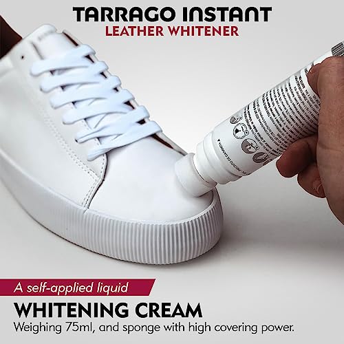 Tarrago Super White- Shoe Whitener Instant Cleaner for Sneakers with Applicator Tip for Leather Renew 75mL