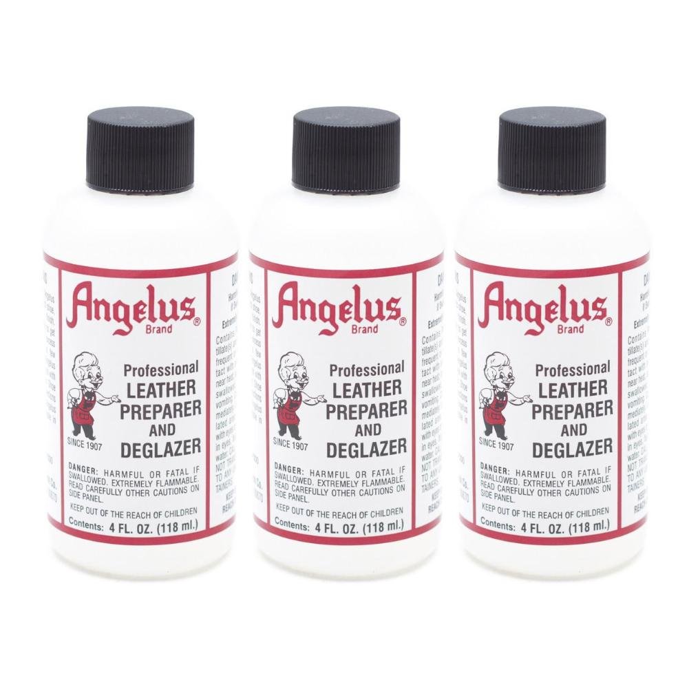 Angelus Leather Preparer & Deglazer 4 Oz (Pack of 3)